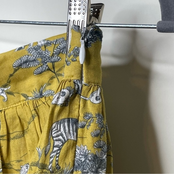 Pili Carrera girl teen mustard gold and grey leopard zebra print mini skirt 14 - Picture 4 of 10